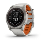 Смарт-годинник Garmin Fenix 7X Pro Sapphire Solar Titanium w. Fog Gray/Ember O. Band (010-02778-14/15)