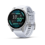 Спортивний годинник Garmin Fenix 8 43mm AMOLED Silver with Whitestone Silicone Band (010-02903-00)