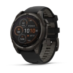 Спортивний годинник Garmin Fenix 8 47mm Solar Sapphire Carbon Gray DLC Titanium w. Black/Pebble Gray S. Band (010-02906-10/11)