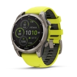 Спортивний годинник Garmin Fenix 8 47mm Solar Sapphire Titanium w. Amp Yellow/Graphite Silicone Band (010-02906-20/21)