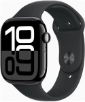 Apple Watch Series 10 GPS + Cellular 46mm Jet Black Alu. Case w. Black Sport Band - XL (MX133+MXM53)