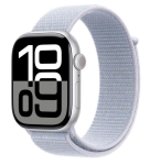 Apple Watch Series 10 GPS 42mm Silver Aluminum Case w. Blue Cloud Sport Loop (MWWD3)