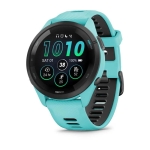 Смарт-годинник Garmin Forerunner 265 Black Bezel w. Aqua Case and Aqua/Black Silicone Band (010-02810-02/12/52)