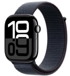 Apple Watch Series 10 GPS 42mm Jet Black Aluminum Case w. Ink Sport Loop (MWWG3)