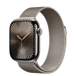 Apple Watch Series 10 GPS + Cellular 46mm Natural Titanium Case w. Natural Milanese Loop - S/M (MC7Q4)