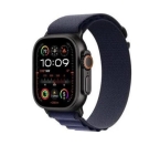 Apple Watch Ultra 2 GPS + Cellular 49mm Black Titan. Case w. Navy Alpine Loop - Medium (MYTF3+MYPX3)