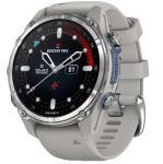 Смарт-годинник Garmin Descent Mk3 43 mm Stainless Steel with Fog Gray Silicone Band (010-02753-04/03)
