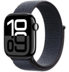 Apple Watch Series 10 GPS + Cellular 46mm Jet Black Aluminum Case w. Ink Sport Loop (MWY53)