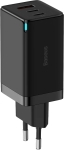 Мережевий зарядний пристрій Baseus GaN5 Pro Fast Charger 65W Black Type-C to Type-C cable (CCGP120201)