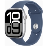 Apple Watch Series 10 GPS + Cellular 46mm Silver Alu. Case w. Denim Sport Band - S/M (MWY03)