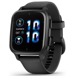 Смарт-годинник Garmin Venu Sq 2 – Music Edition Slate Aluminum Bezel with Black Case and Silicone Band (010-02700-00/10)