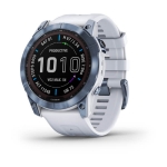 Смарт-годинник Garmin Fenix 7X Sapphire Solar M. Blue DLC Titanium w. Whitestone Band (010-02541-14/15)