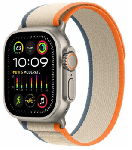 Apple Watch Ultra 2 GPS + Cellular 49mm Titanium Case with Orange/Beige Trail Loop - S/M (MRF13)