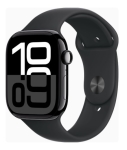 Apple Watch Series 10 GPS + Cellular 46mm Jet Black Alu. Case w. Black Sport Band - S/M (MWY33)