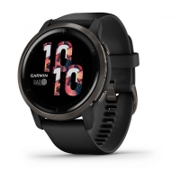 Смарт-годинник Garmin Venu 2 Slate Stainless Steel Bezel with Black Case and Silicone Band (010-02430-11/01)