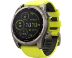 Спортивний годинник Garmin Fenix 8 51mm Solar Sapphire Titanium w. Amp Yellow/Graphite Silicone Band (010-02907-20/21)